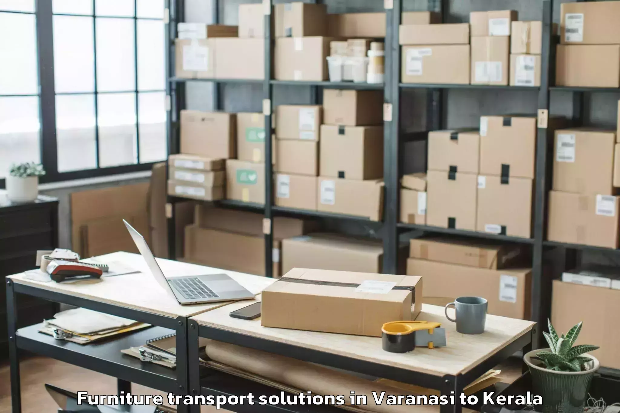 Book Varanasi to Ottappalam Furniture Transport Solutions Online